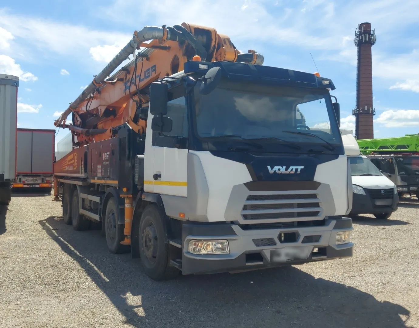 Ханджер Рус БНК* на шасси МЗКТ VOLAT 8X4 Автобетононасос, фото 2
